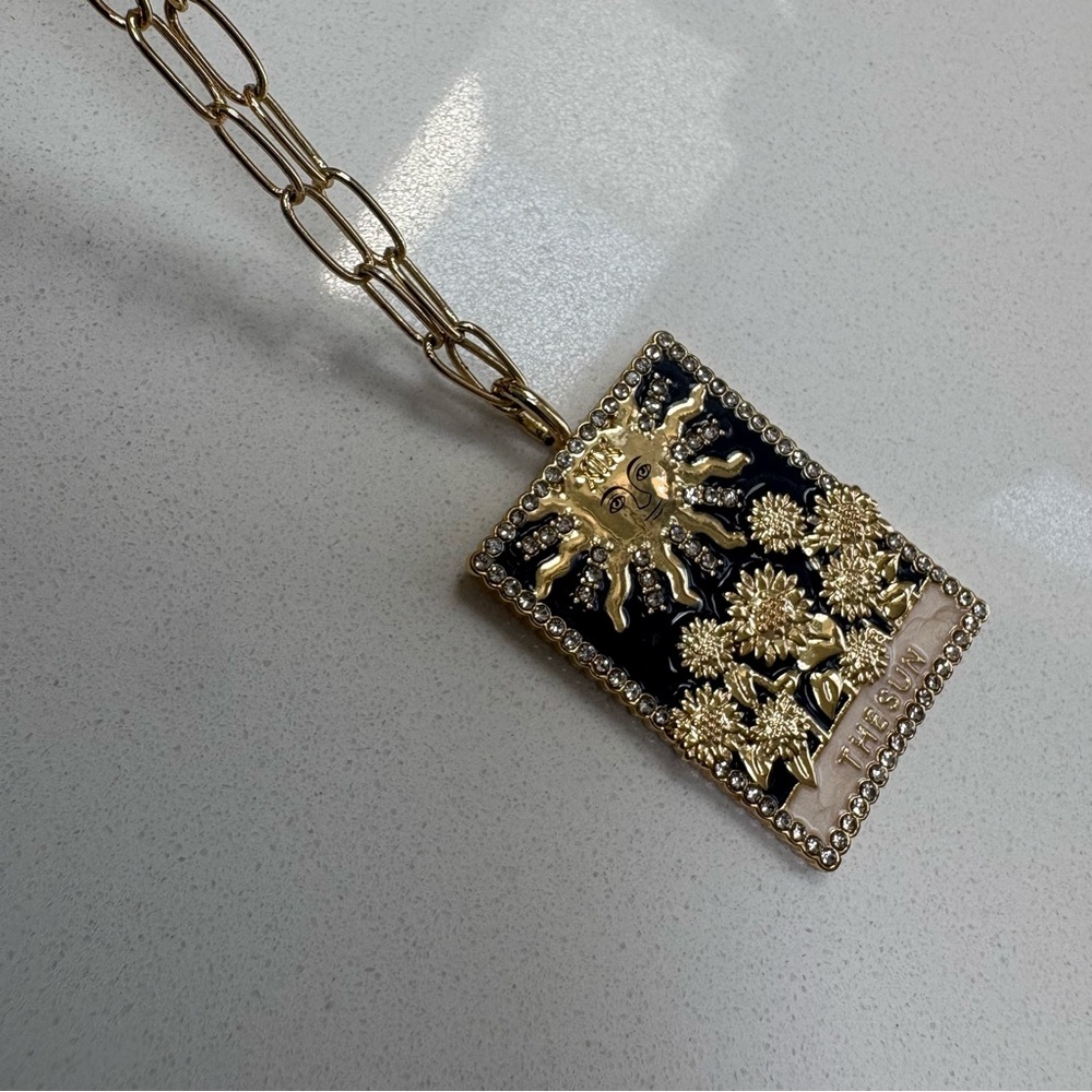 Baublebar The Sun Pendant Necklace - Gold Enamel - Picture 5 of 9